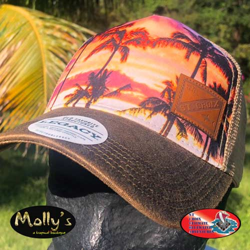 All In Palm Tree Trucker on Sand